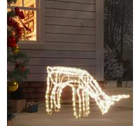 3x Rennes de Noël Blanc Chaud 73x31x45 cm Décoration Ornement Jardin vidaXL