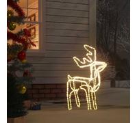 3x Rennes de Noël Blanc Chaud 76x42x87 cm Décoration Ornement Jardin vidaXL
