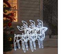 3x Rennes de Noël Blanc Froid 76x42x87 cm Décoration Ornement Jardin vidaXL