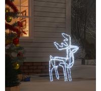 3x Rennes de Noël Blanc Froid 76x42x87 cm Décoration Ornement Jardin vidaXL