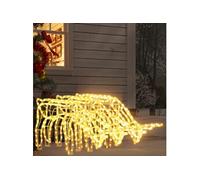 vidaXL Rennes de Noël 3 pcs Blanc chaud 73x31x45 cm