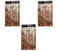 3X Rideaux à Paillettes Lametta Décoration de Toile de Fond à Paillettes Or Rose pour Décoration de Fête d'anniversaire, Rideau en Feuille Argentée Décor Suspendu, Guirlande de Cheveux d'ange
