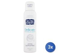 3X Roberts Déodorant Spray 150 Ml. Délicat Extra Protection