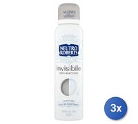 3X Roberts Déodorant Spray 150 ML. Invisible