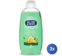 3x Roberts Doccia-Shampoo 250 Ml Tonifiant Vert