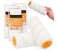 3x Rouleau 18 cm Rechange Peinture Latex Émulsion Surfaces Pour Façades Murale Anti-Projections Antigoutte Fournitures De Peinture Laque Universel