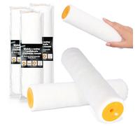3x Rouleau Peinture 25 cm Rechange Rouleau Remplaçable Laine Polyacrylique pour Mur Peindre Mobilier Travaux Rouleau Anti-Éclaboussures Fournitures Peintur