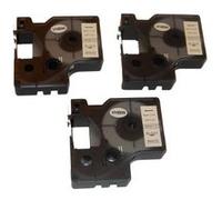 3x Ruban Cassette Cartouche 9mm vhbw noir sur blanc pour Dymo LabelWriter Duo 400, 450, LabelMaker PC, PC2 comme D1, 40913. G
