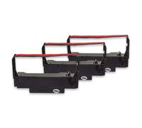 3x ruban, ruban en nylon, bande d'encrage vhbw de type ERC-38 B/R, ERC-30, ERC-34 pour imprimante matricielle Hyundai HD 7000