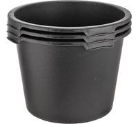 3x Seau à mortier 40 litres rond Seau de chantier Seau de maçon - Ø 48 cm x 34 cm - Bac à nourriture Bac à ciment Bac à mortier - Germany - Mini-étang Bac à plantes