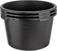 3x Seau à mortier 65 litres rond Seau de construction Seau de maçon - Ø 66 cm x 40 cm - Bac à nourriture Bac à ciment Bac à mortier - Germany - Mini-étang Bac à plantes