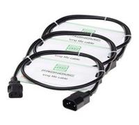 3x Set Pronomic IECIEC-0,5 câble de connexion rallonge 0,5 m
