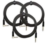 3x SET Pronomic Trendline INST-3S câble à instrument 3m noir