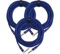3x SET Pronomic Trendline INST-6B câble à instrument 6 m bleu