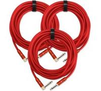 3x SET Pronomic Trendline INST-6R câble à instrument 6 m rouge