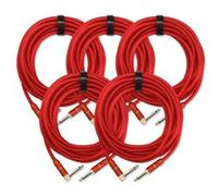 3x SET Pronomic Trendline INST-6R câble à instrument 6 m rouge