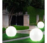 3x Solaire LED Boule Fiche Lumières Jardin Route Éclairage Extérieur Epi Lampes