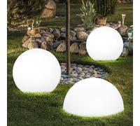 3x LED Plug solaire Steh Lampes Chemin de jardin blanc Éclairage extérieur Sphère de mur Lumières Terrasse