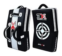 3X Sports Kick Shield Muay Thai Kickboxing, Strike Shield Blocage Pad Courbé Muay Thai Punching Foot Target MMA Boxing Training, 3 poignées rembourrées, Arts Martiaux Karaté TKD