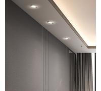 3x Spot Encastré Plafonnier Luminaire de Salon Couloir Argent Mobile
