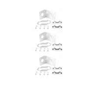 3X Support de Montage sur Poteau L Support de Montage au Mur Accessoires de MatéRiel pour Antenne ExtéRieure LPDA Yagi avec Boulon en U
