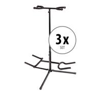 3x Support Guitare Double pour 2 Guitares Bajo Electrique Acoustique Ajustable