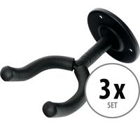3x Support Mural Guitare Basse Banjo Universel Ajustable Rembourrage Robuste Set