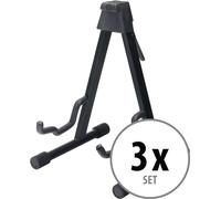 3x Support Set Professionnel Universal Stand de Guitare Electrique Basse Pliable