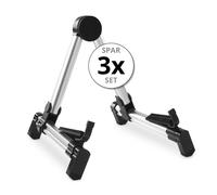 3x Support Stand Guitare Universelle Basse Electrique Acoustiqe Pliable Argenté