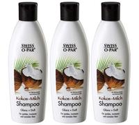 3x Swiss O Par Shampoo Lait de Coco 250 ml Extrait de Coco Hydratant & Parfum