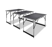 3x Table à Coller Pliable Réglable Table à Tapissier Papier Peint vidaXL