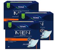 3x Tena Men Active Fit Protège-incontinence Niveau 3, 8 Pièces