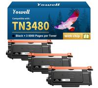 3X TN3480 HL-L5100DN Toner Compatible pour HL-L5100DN HL-L5000D HL-L5100DNT HL-L5200DW HL-L6200DW MFC-L5750DW MFC-L5700DW DCP-L5500DN, TN3480 Noir