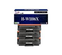 -3x Toners compatibles avec HP W1106A (106A) pour HP Laser 107a, 107r, 107w, Laser MFP 135ag, 135wg, 137fnw, 137fwg