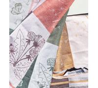 3X Torchons Pissenlit Kracht Cuisine Tissus Ensemble Mi-Lin Herbes Fleurs