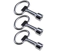 3x Triangle Armoire Électrique Clé Triangle Clé à Douille en Alliage de Zinc13x8x2mm pour Compteur d'eau à Gaz Boîte Argent