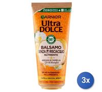 3x Ultradolce Garnier Baume 200 Ml. S/Rinçage Nutr. Huiles