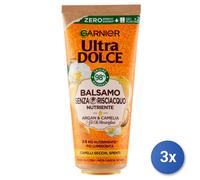 3X Ultradoux Garnier Après Shampooing 200 Ml. S/Risciaquo Nutr. Huiles