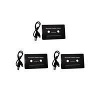 3X Universal Cassette 5.0 Audio Car Tape Adaptateur Stéréo Aux avec Mic pour Téléphone MP3 Câble AUX Lecteur CD