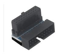 3X USB 3.0 19pin/20pin Header Male to Female Extension Adapter 90 Degree - UP Angled (PH19-A)