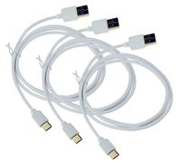 3X USB Type C Câble de Données Usb-C Charge Blanc pour Sony Xperia XZ1 Compact