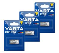 3x VARTA CR123A Lithium 3V Batteries DL123A 123A pour Appareil Photo & Blitz