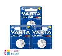 3x Varta CR2450 3V Batteries Bouton Lithium Cellule Pièce 560mAh