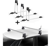 3x VDP porte-vélos ALU Premium + barres de toit VDP EVO ALU compatibles avec Fiat Bravo II 5 portes 2007-2014