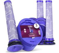 3x Vellto Filtre Compatible avec Dyson V7 V8 Car Boat Absolute Allergy SV11 Animal Pro Extra Carbon Fiber Motorhead Origin Remplacement Lavable HEPA Aspirateur Balai Pièce