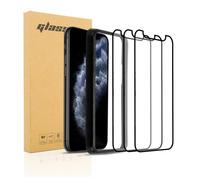 3x Verre trempé pour Apple iPhone 11 en TRANSPARENT avec NOIR 3x Film de protection d'écran durci tempered glass plein écran avec aide à l'installation
