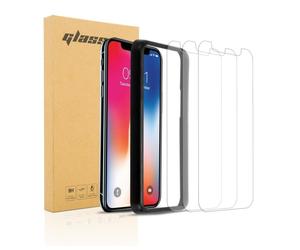 3x Verre trempé pour Apple iPhone XS Max en TRANSPARENT 3x Film de protection d'écran durci tempered glass avec aide à l'installation