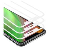 3x Verre trempé pour Apple iPhone XS MAX en TRANSPARENT avec du blanc 3x Film de protection d'écran durci tempered glass plein écran d'une dureté de 9H avec 3D Touch