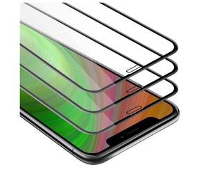 3x Verre trempé pour Apple iPhone XS MAX en TRANSPARENT avec NOIR 3x Film de protection d'écran durci tempered glass plein écran d'une dureté de 9H avec 3D Touch