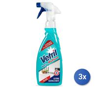 3X Vetril Vitres Et Multiusages 650 Ml. Déclencheur Alcool Fabriqué En Italie